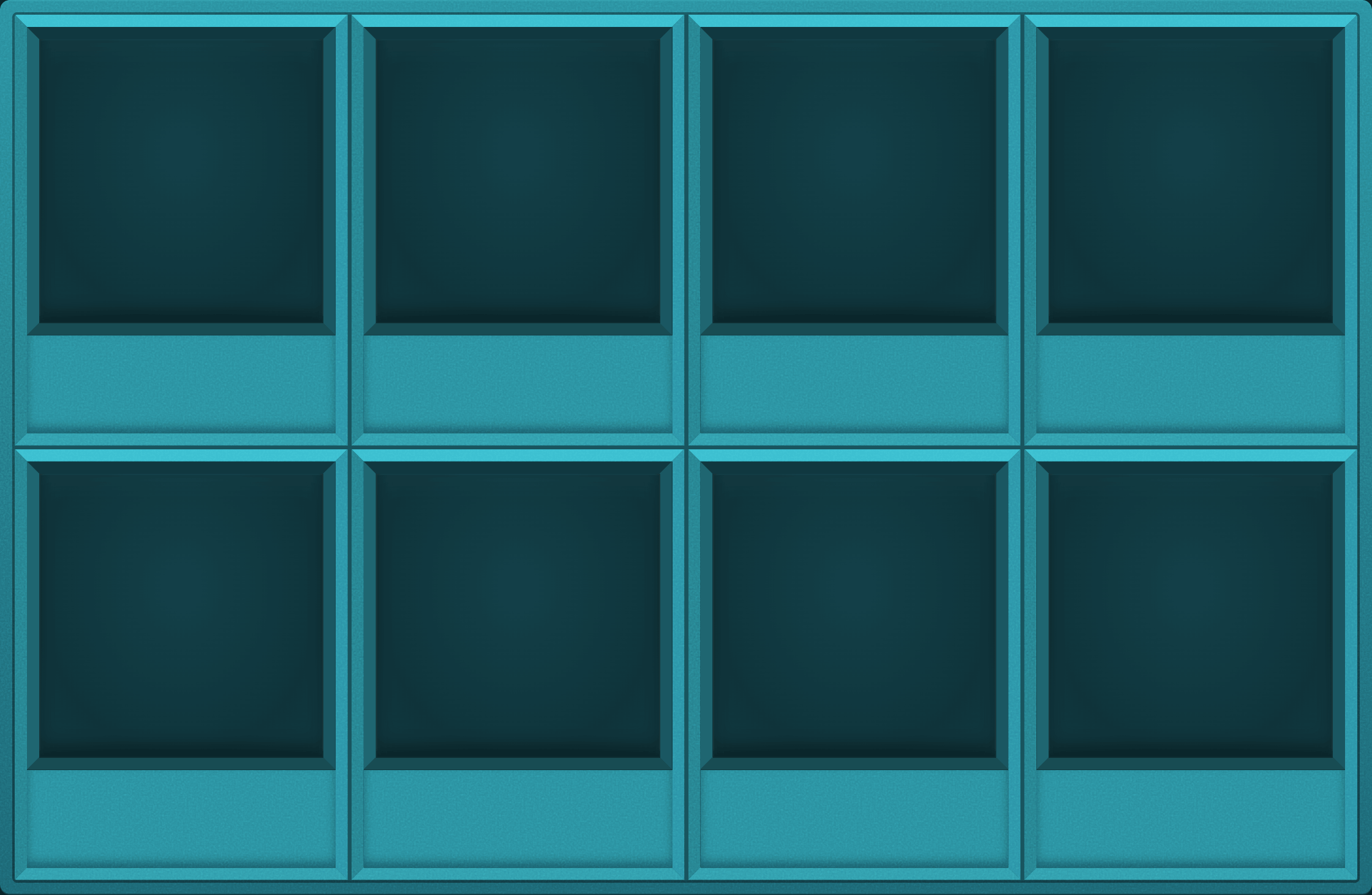 Electric Cyan Display Case (2x4)